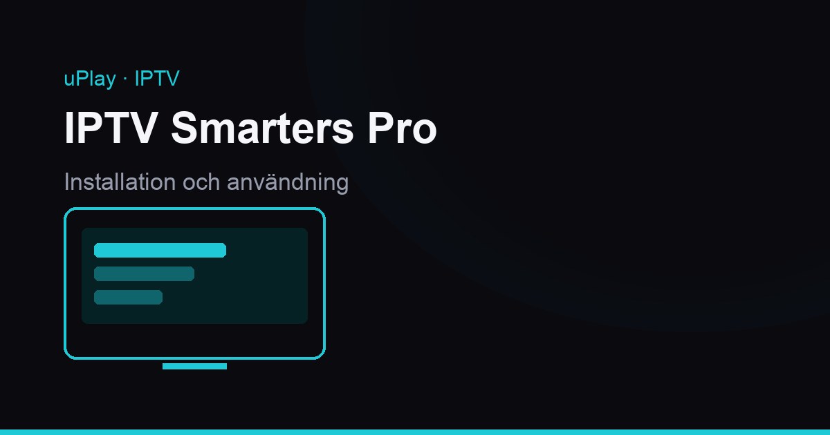 IPTV Smarters Pro med val mellan Xtream Codes och M3U-inloggning på en tv-skärm