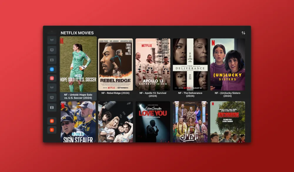 UHF Love Your IPTV på en iPad med spillelisten uPlay+ under innlasting